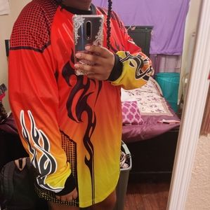 Oversized flame shirt